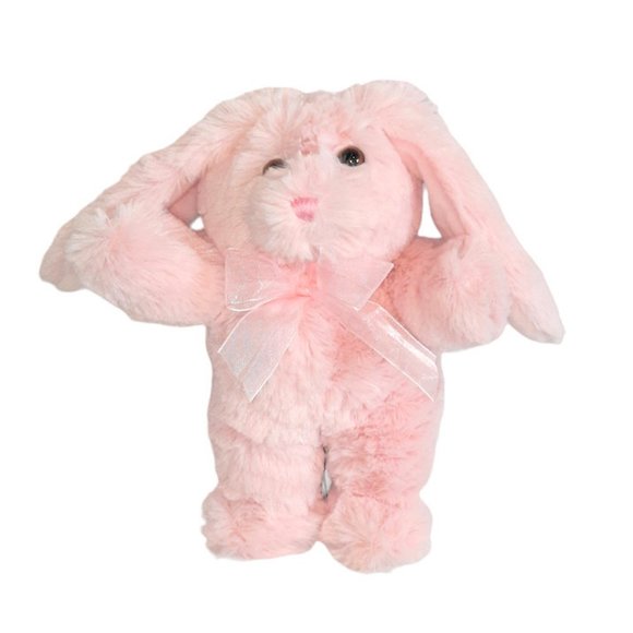 2015 Animal Adventure Pink Bunny Rabbit Plush Stuffed Toy 9" - Picture 6 of 7